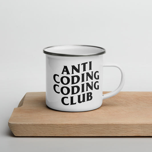 Anti coding coding club - Taza esmaltada