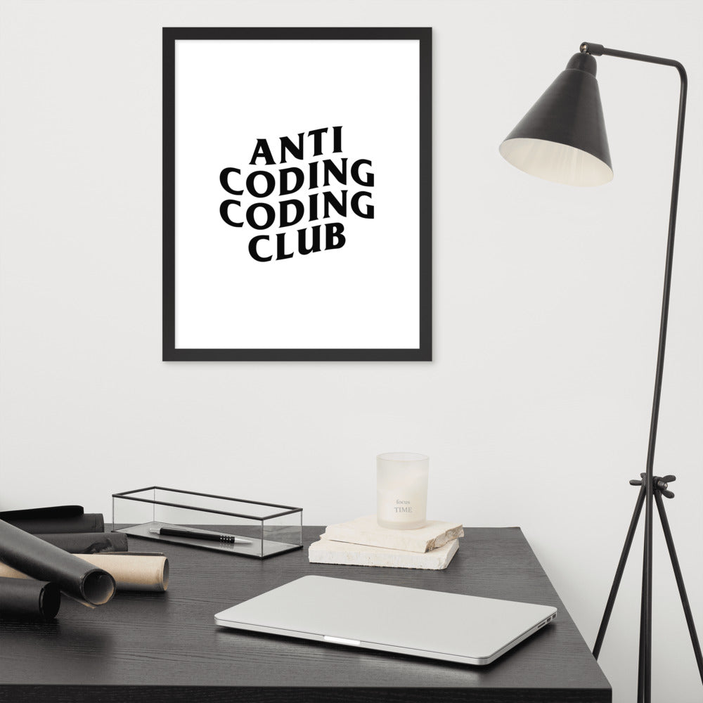 Anti coding coding club poster